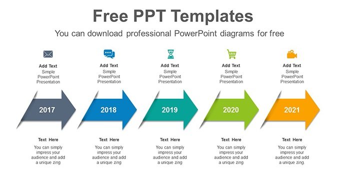 Aligned Arrow Timeline Slide Feature Image