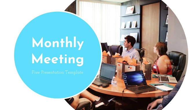 Monthly Meeting PowerPoint Template feature image