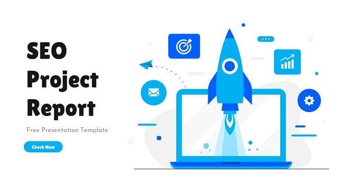 SEO Project Report PowerPoint Template feature image