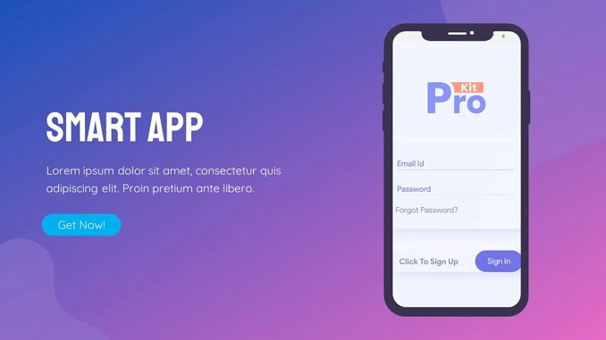 Smart App PowerPoint Template feature image